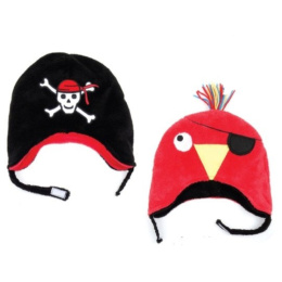 FlapJackKids - Dwustronna czapka zimowa S Pirat-Papuga
