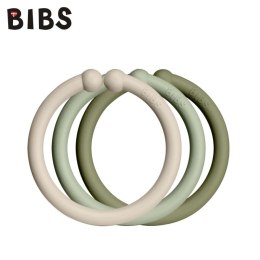 BIBS - Ogniwa Zestaw 12 szt. Loops Vanilla-Sage-Olive