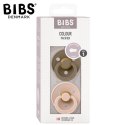 BIBS - Smoczek uspokajający 2 szt. S (0-6 m) Colour Blush-Dark oak