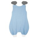 Hi Little One - Śpiworek muślinowy Piżamka M Elephant Baby blue-Grey