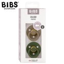 BIBS - Smoczek uspokajający 2 szt. S (0-6 m) Colour Dark oak-Hunter green