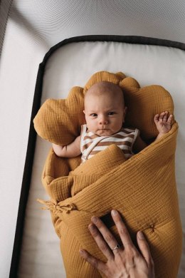 Hi Little One - Rożek z poduszką z bawełny organicznej Quilt Baby horn Mustard