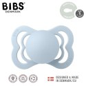 BIBS - Smoczek uspokajający 2 szt. S (0-6 m) Supreme Iron-Baby blue