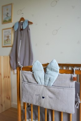 Hi Little One - Organizer do łóżeczka Elephant Baby blue-Grey