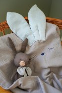 Hi Little One - Poszewki na pościel dziecięcą Sleepy bunny Grey-Baby blue