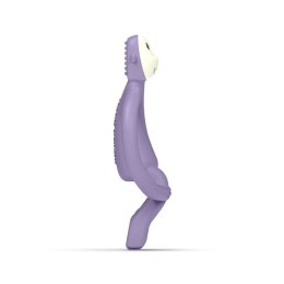 Matchstick Monkey - Gryzak masujący ze szczoteczką BioCote® Lavender purple