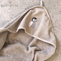Petú Petú - Ręcznik z chłonnej frotty bawełnianej 100 x 100 cm Penguin