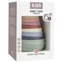 BIBS - Wieża dwustronna wielofunkcyjna z grzechotką Wobbly tower Pastel rainbow