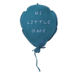 Hi Little One - Poduszka dekoracyjna z organicznego muślinu Baloon Emerald