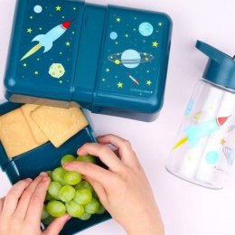 A Little Lovely Company - Lunchbox śniadaniówka z naklejkami Kosmos