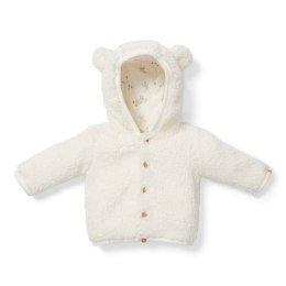 Little Dutch - Zapinana bluza z kapturem Teddy 80 cm Bunny Off-White