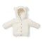 Little Dutch - Zapinana bluza z kapturem Teddy 86 cm Bunny Off-White