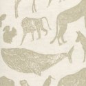 Jollein - Prześcieradło do łóżeczka 120 x 60 cm Animals Olive green
