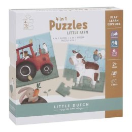 Little Dutch - Puzzle 4w1 (4-16 el.) Little farm