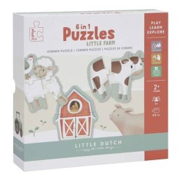 Little Dutch - Puzzle 6w1 (3-5 el.) Little farm