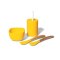 Avanchy - Silikonowy zestaw obiadowy dla dziecka La petite Yellow