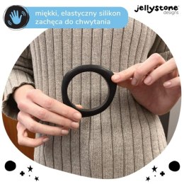 Jellystone Designs - Bransoletka silikonowa Organic bangle Smokey black