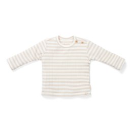Little Dutch - T-shirt z długim rękawem 62 cm Stripe Sand-White
