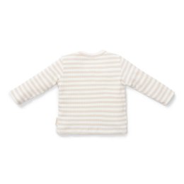 Little Dutch - T-shirt z długim rękawem 68 cm Stripe Sand-White