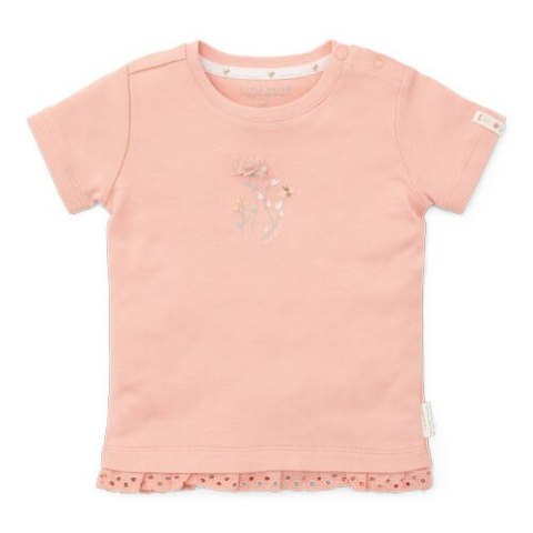 Little Dutch - T-shirt z krótkim rękawem 74 cm Flower Pink