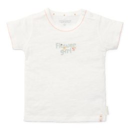 Little Dutch - T-shirt z krótkim rękawem 74 cm Flower Girl Off-white