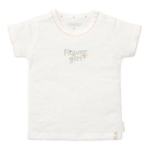 Little Dutch - T-shirt z krótkim rękawem 92 cm Flower Girl Off-white