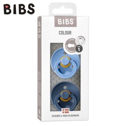 BIBS - Smoczek uspokajający 2 szt. S (0-6 m) Colour Sky blue-Steel blue