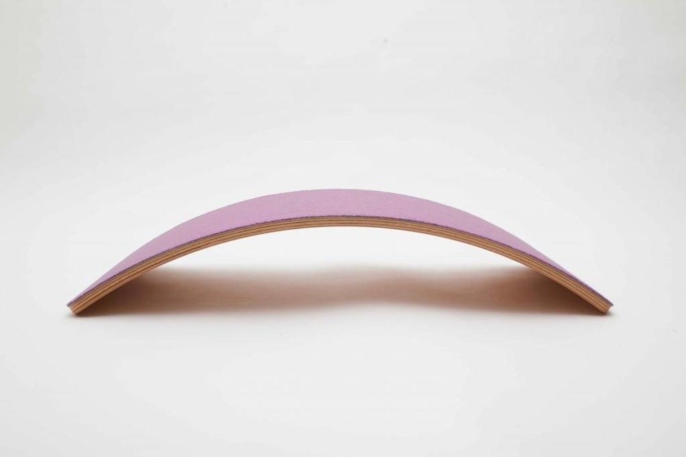 Wobbel - Deska do balansowania Starter transparent z filcem Wild rose