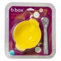 B.Box - Silikonowa miseczka z przyssawką i łyżeczką Lemon sherbet
