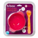 B.Box - Silikonowa miseczka z przyssawką i łyżeczką Strawberry shake