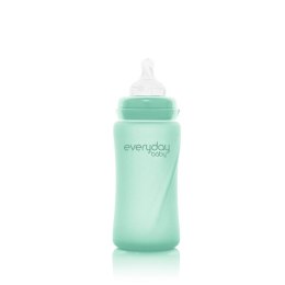 Everyday Baby - Szklana butelka ze smoczkiem M 240 ml Mint green
