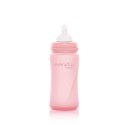 Everyday Baby - Szklana butelka ze smoczkiem M 240 ml Rose pink