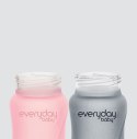 Everyday Baby - Szklana butelka ze smoczkiem M 240 ml Rose pink