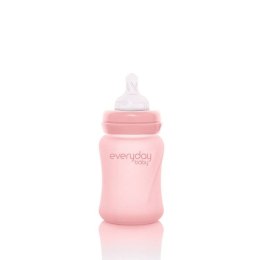 Everyday Baby - Szklana butelka ze smoczkiem S 150 ml Rose pink