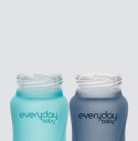 Everyday Baby - Szklana butelka ze smoczkiem reagująca na temperaturę S 150 ml Blueberry