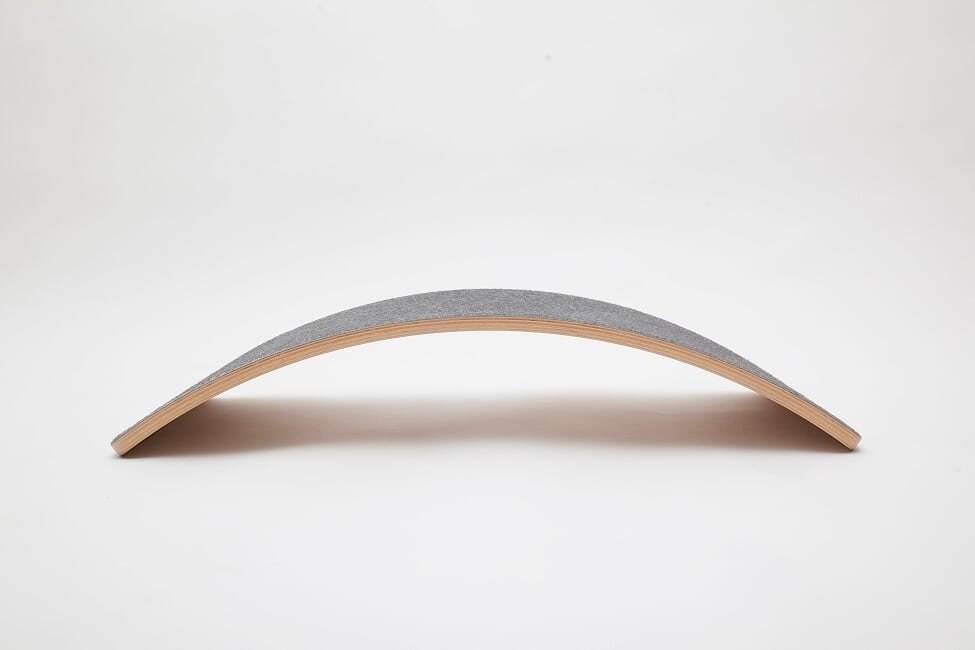 Wobbel - Deska do balansowania Starter transparent z filcem Baby mouse