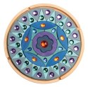 Grimm's - Układanka z kryształkami Mandala błyszcząca średnica 27 cm 3lata+ Niebieska