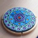 Grimm's - Układanka z kryształkami Mandala błyszcząca średnica 27 cm Blue