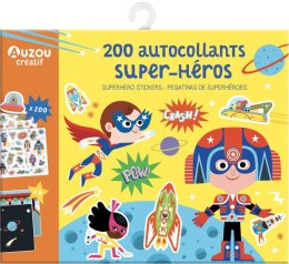 Auzou - Zestaw 200 naklejek z planszami Super bohaterowie