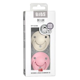 BIBS - Smoczek uspokajający 2 szt. One size De lux Ivory-Baby pink