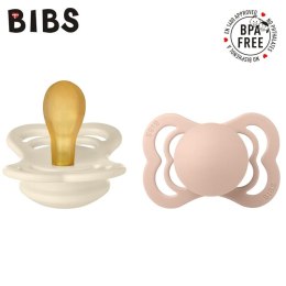 BIBS - Smoczek uspokajający 2 szt. S (0-6 m) Supreme Ivory-Blush