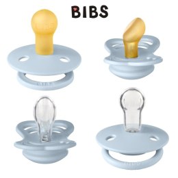 BIBS - Smoczkowy zestaw prezentowy 4 szt. Try-It Pack Baby blue