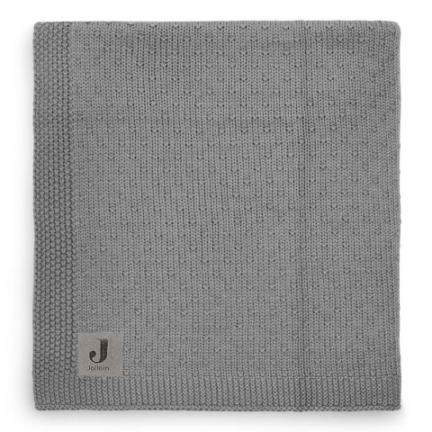 Jollein - Kocyk tkany 75 x 100 cm Bliss knit Storm grey