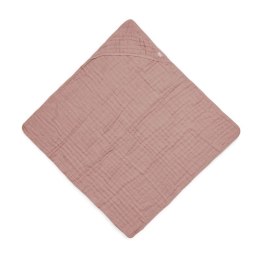 Jollein - Ręcznik kąpielowy z kapturem 75 x 75 cm Cotton Rosewood
