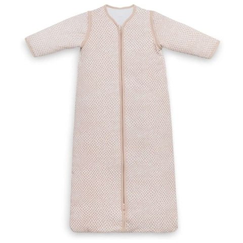 Jollein - Śpiworek niemowlęcy całoroczny z odpinanymi rękawami 110 cm Snake Pale pink