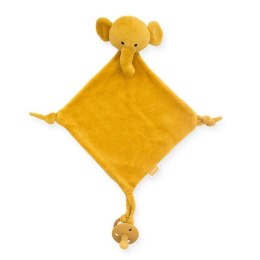 Jollein - Przytulanka Dou dou z zawieszką na smoczek Elephant Mustard