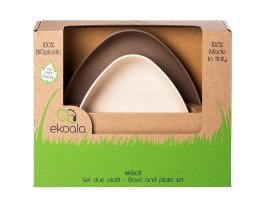 EKoala - Miseczka i Talerzyk Bio plastik Brown