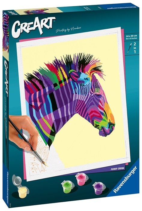 CreArt - Malowanie po numerach Zebra