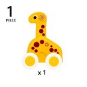 BRIO - Drewniana zabawka Naciśnij i jedź Żyrafa