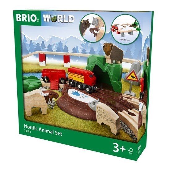 BRIO - Kolejka ze zwierzętami Nordic World